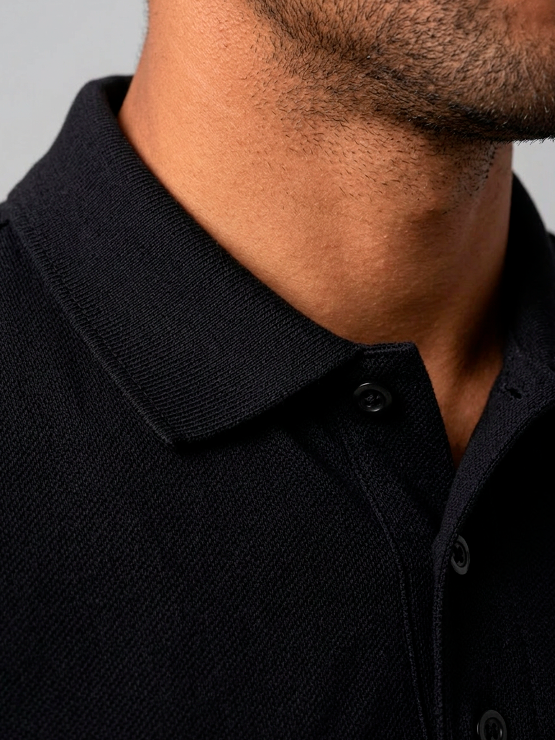 POLO PIQUET GOLD PRETA