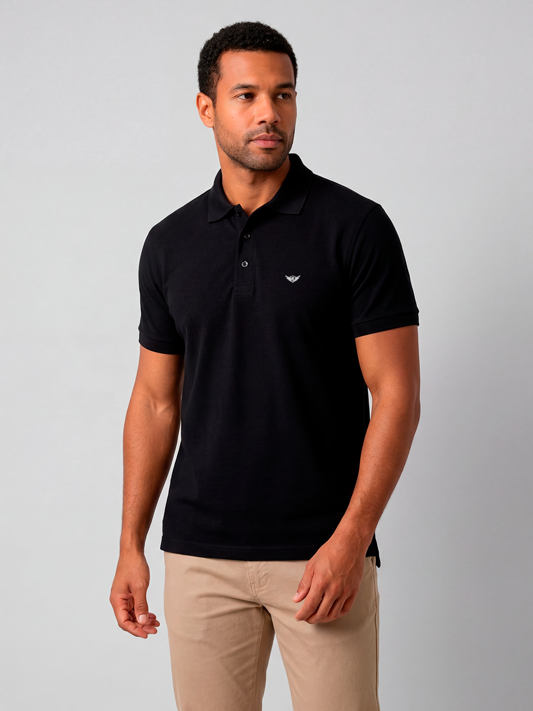 POLO PIQUET GOLD PRETA